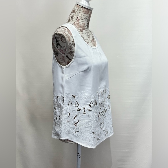 🛍️ White SUGARLIPS Cutout sleeveless blouse size S. - Picture 7 of 13
